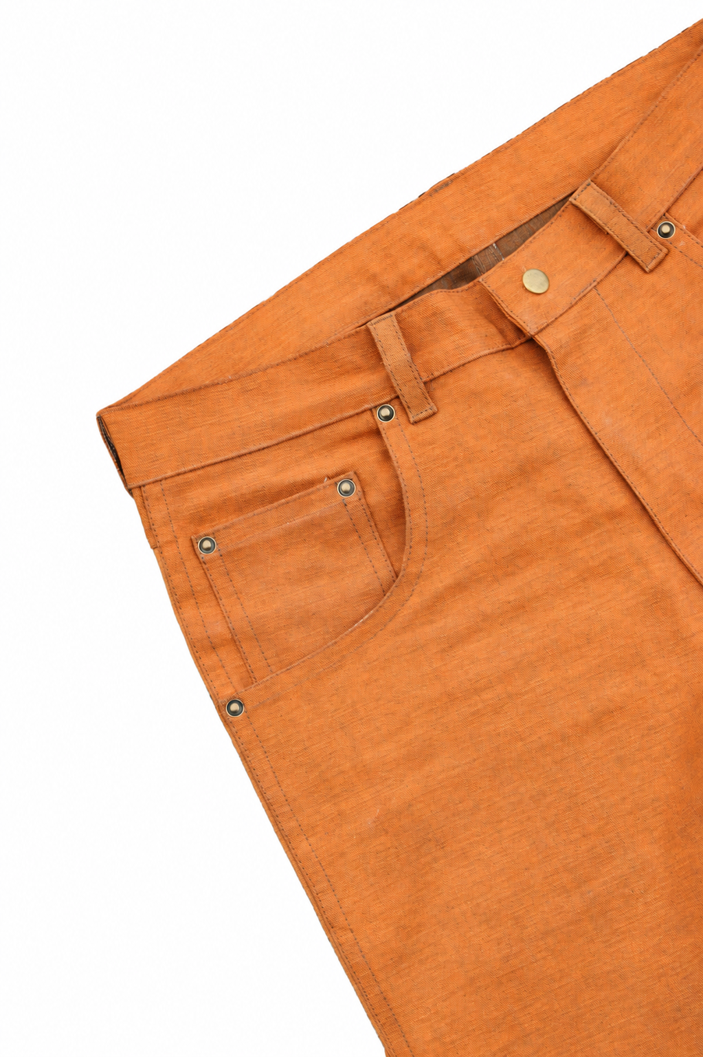 BROWN/ORANCE DENIM JEANS