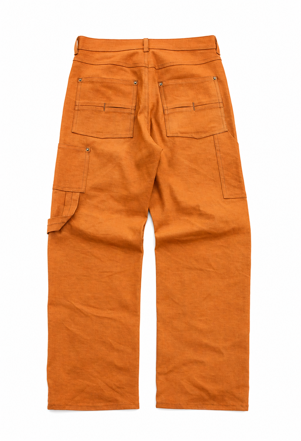 BROWN/ORANCE DENIM JEANS