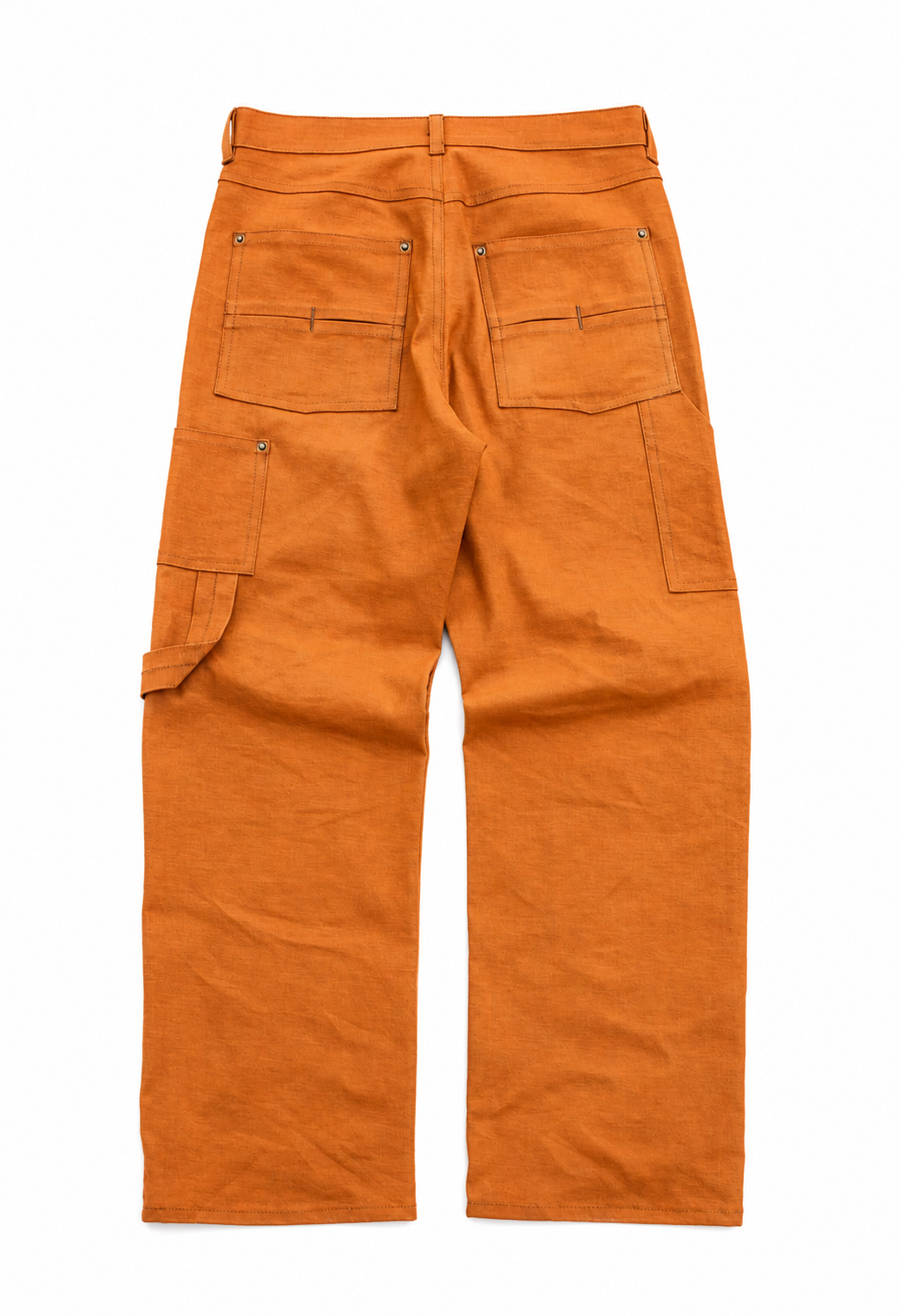 BROWN/ORANCE DENIM JEANS