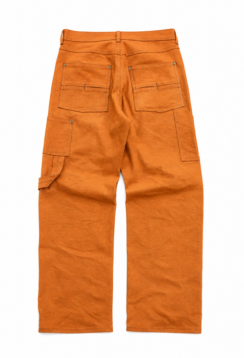 BROWN/ORANCE DENIM JEANS