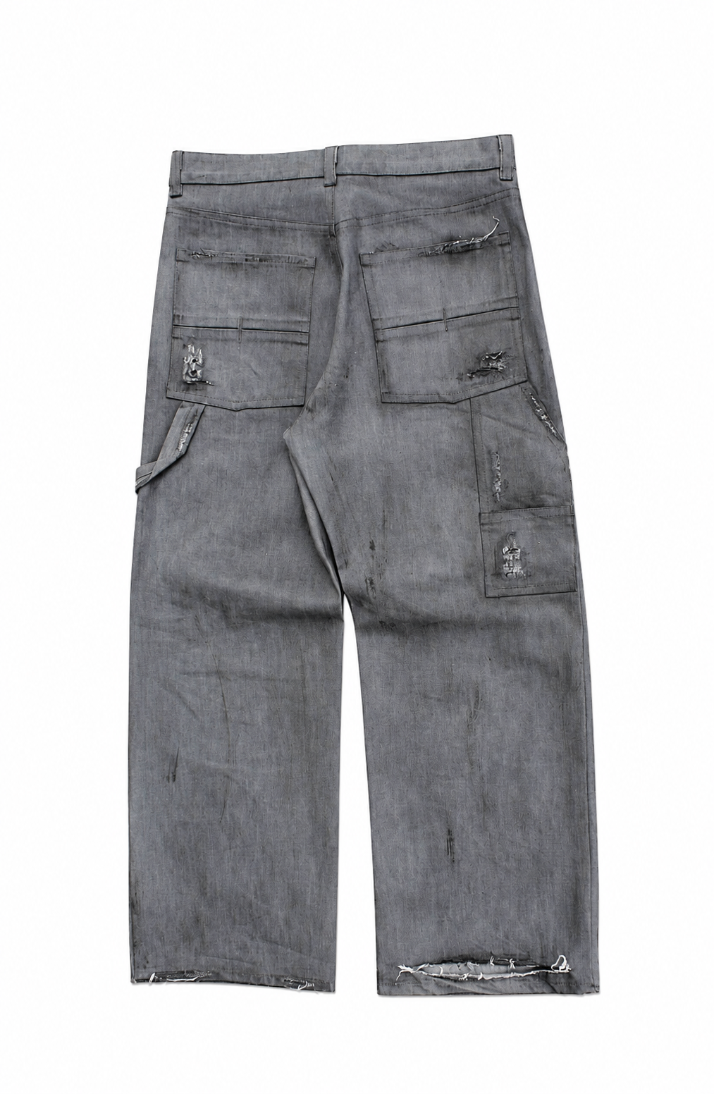 DISTRESSED DENIM JEANS ( DARK VERSION)