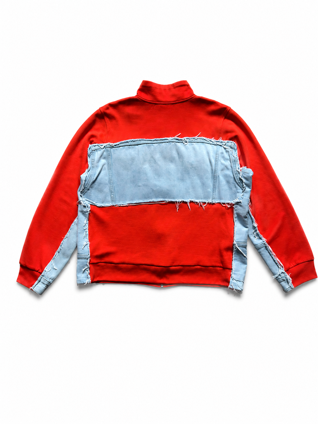 ORANCE/ DENIM  RAW PANEL JACKET