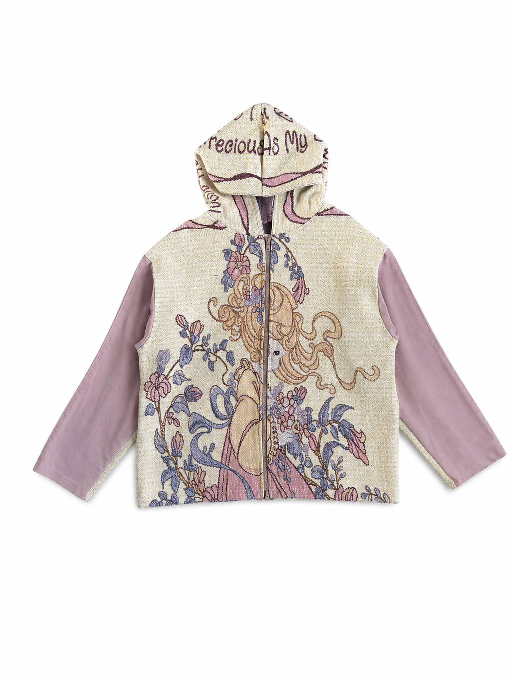 WOVENTAPESTRY ZIP-UP HOODIE