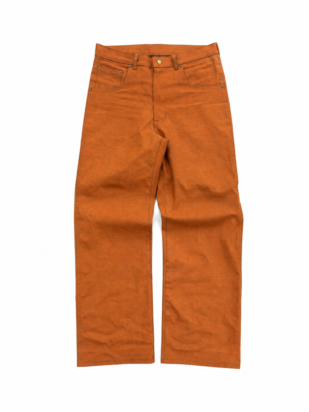 BROWN/ORANCE DENIM JEANS