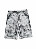 BLACK & WHITE DENIM BAGGY SHORTS