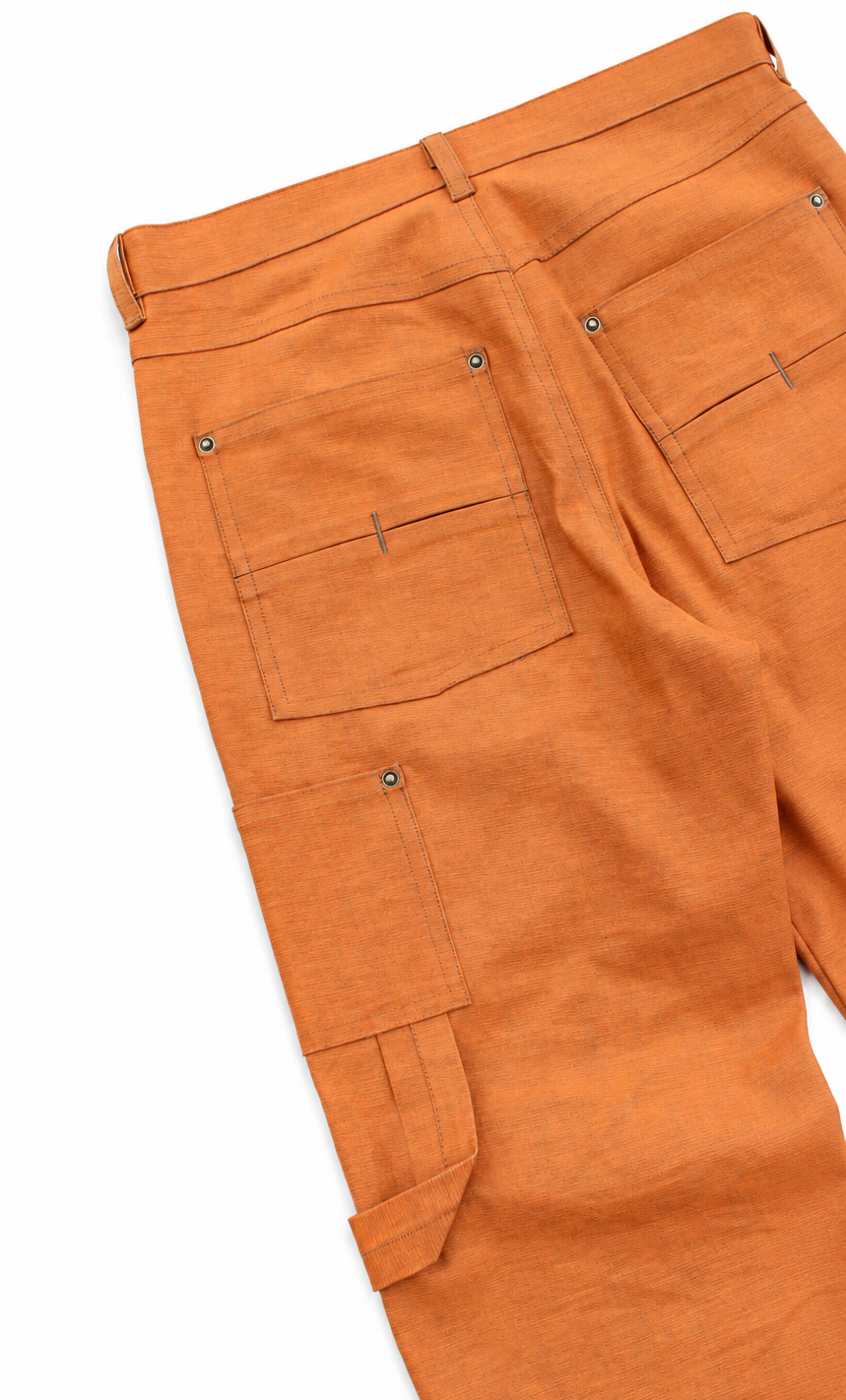 BROWN/ORANCE DENIM JEANS