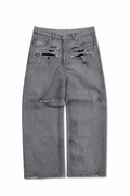 DISTRESSED DENIM JEANS ( DARK VERSION)