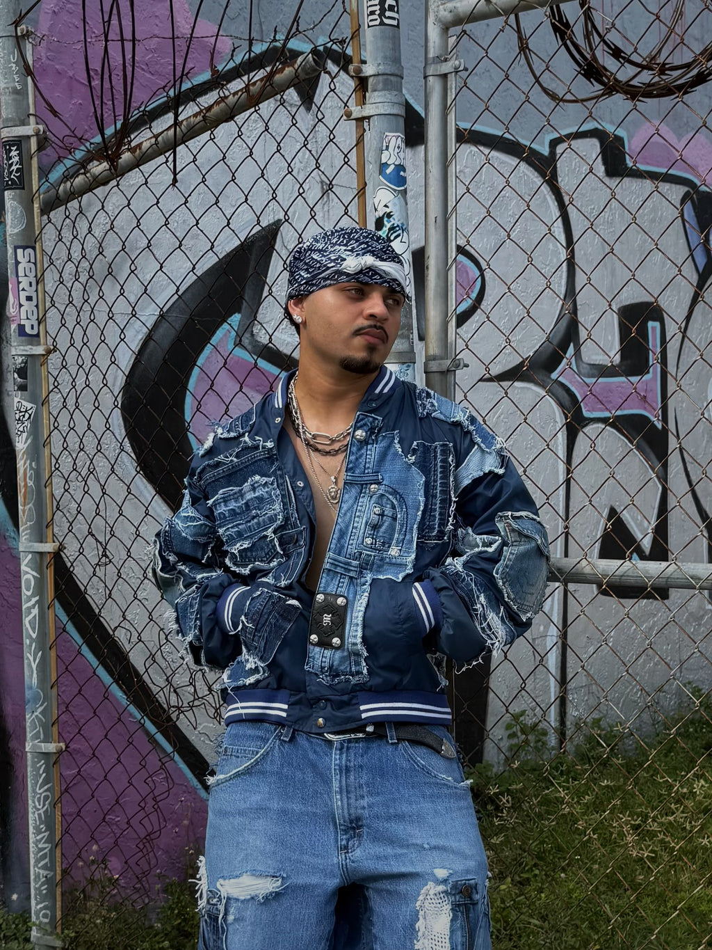 PATCHWORK BOMBER CAMO JACKET