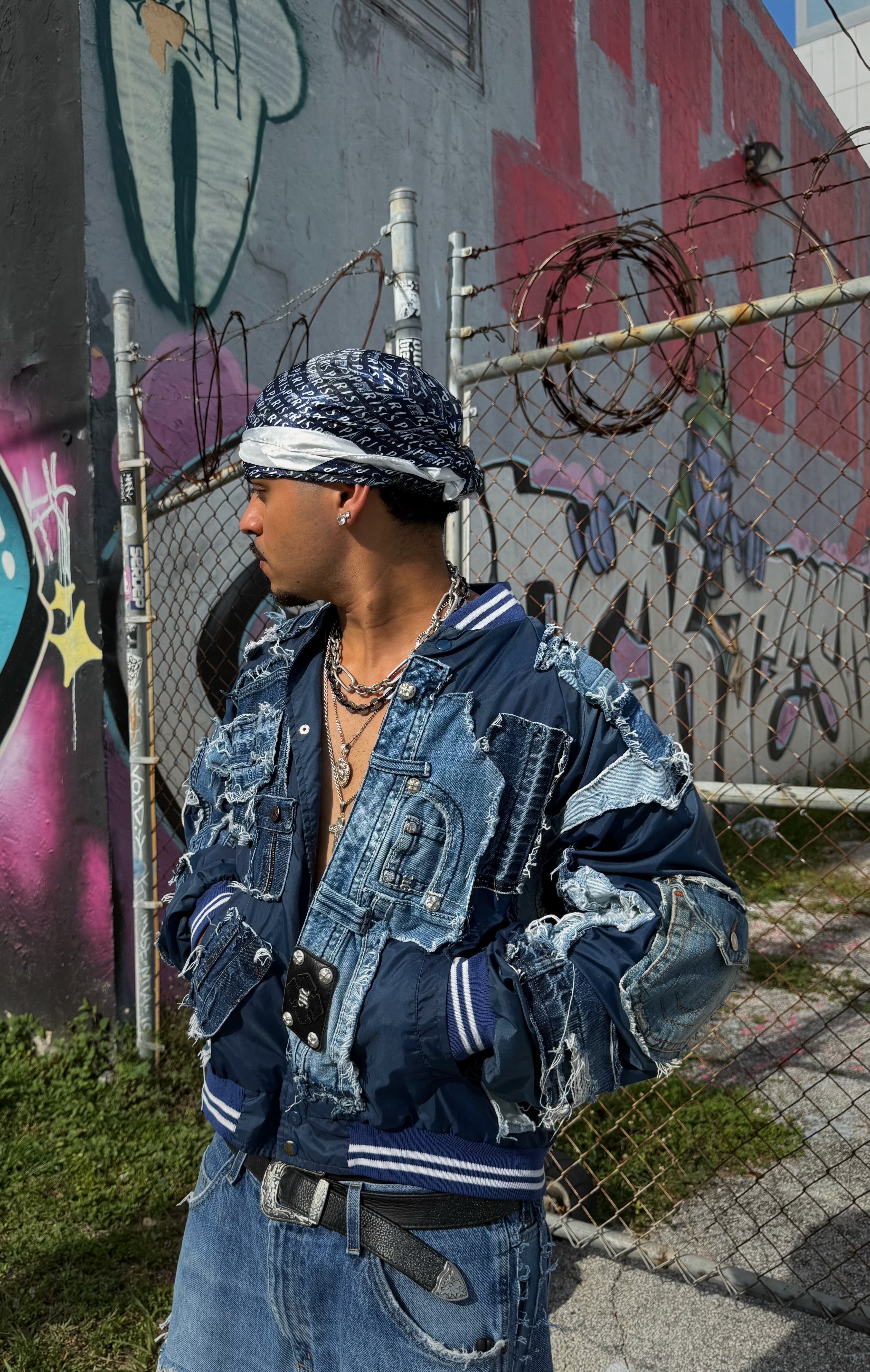 PATCHWORK BOMBER CAMO JACKET