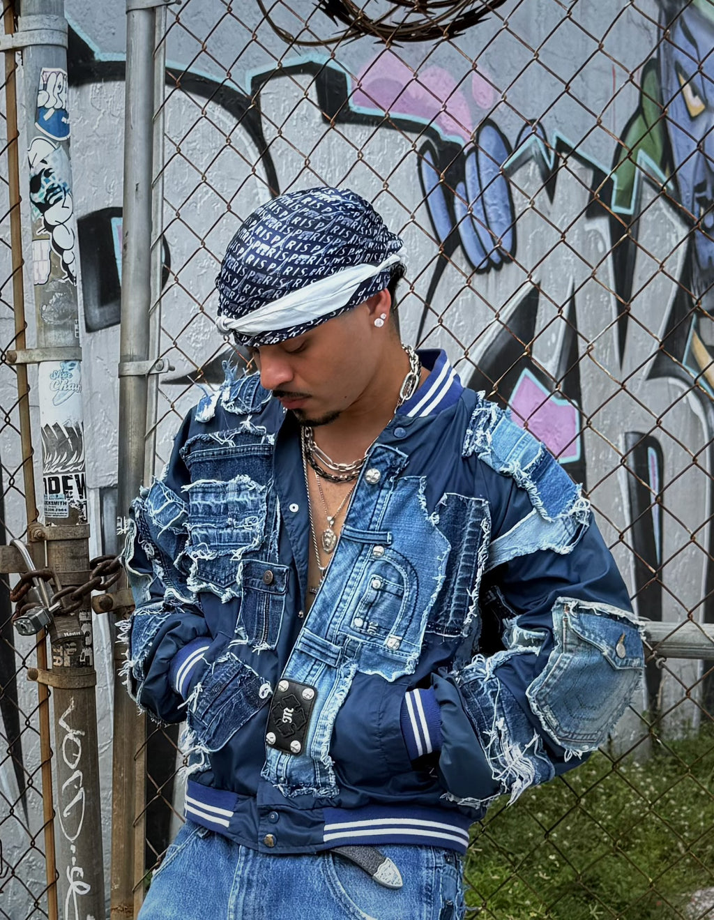 PATCHWORK BOMBER CAMO JACKET
