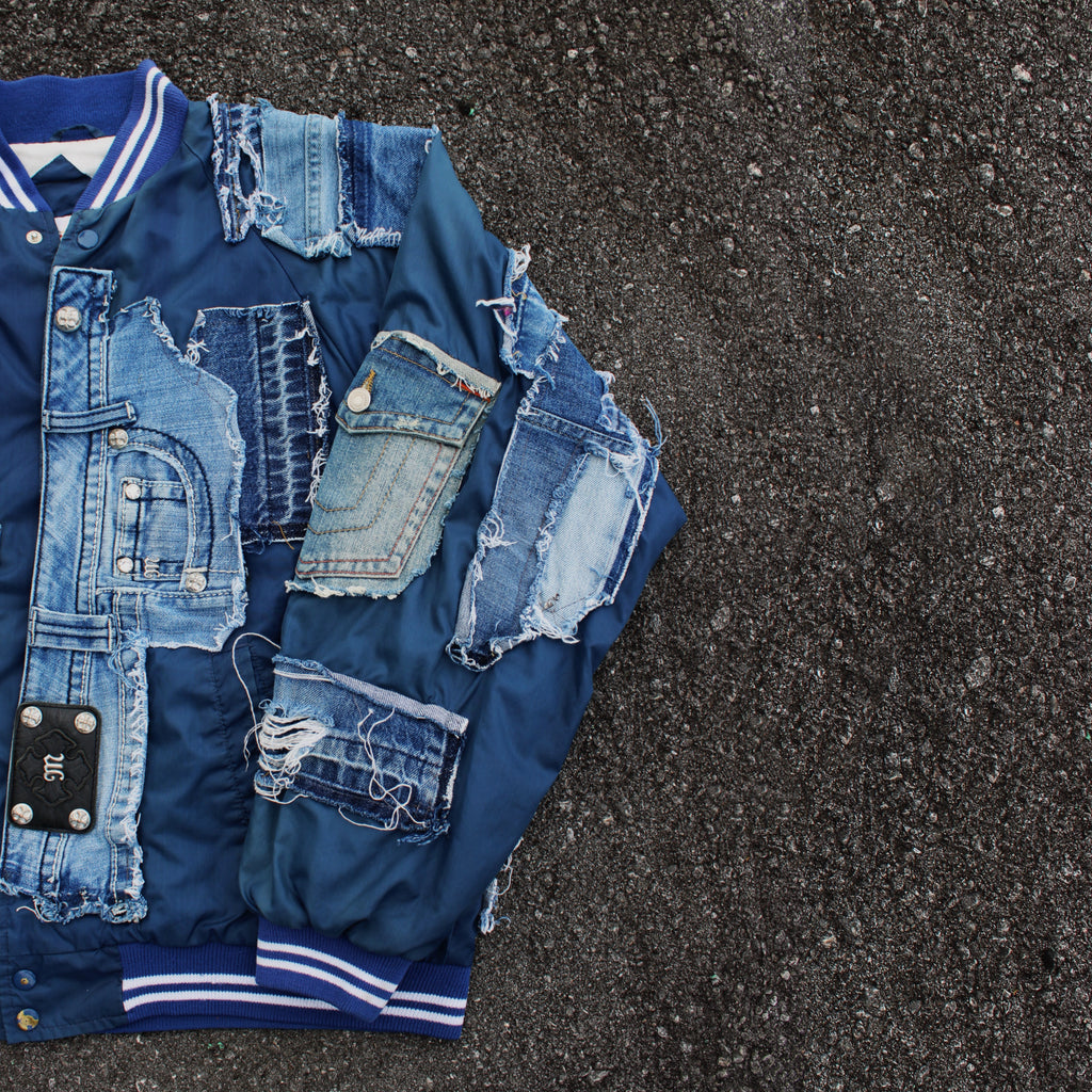 PATCHWORK BOMBER CAMO JACKET