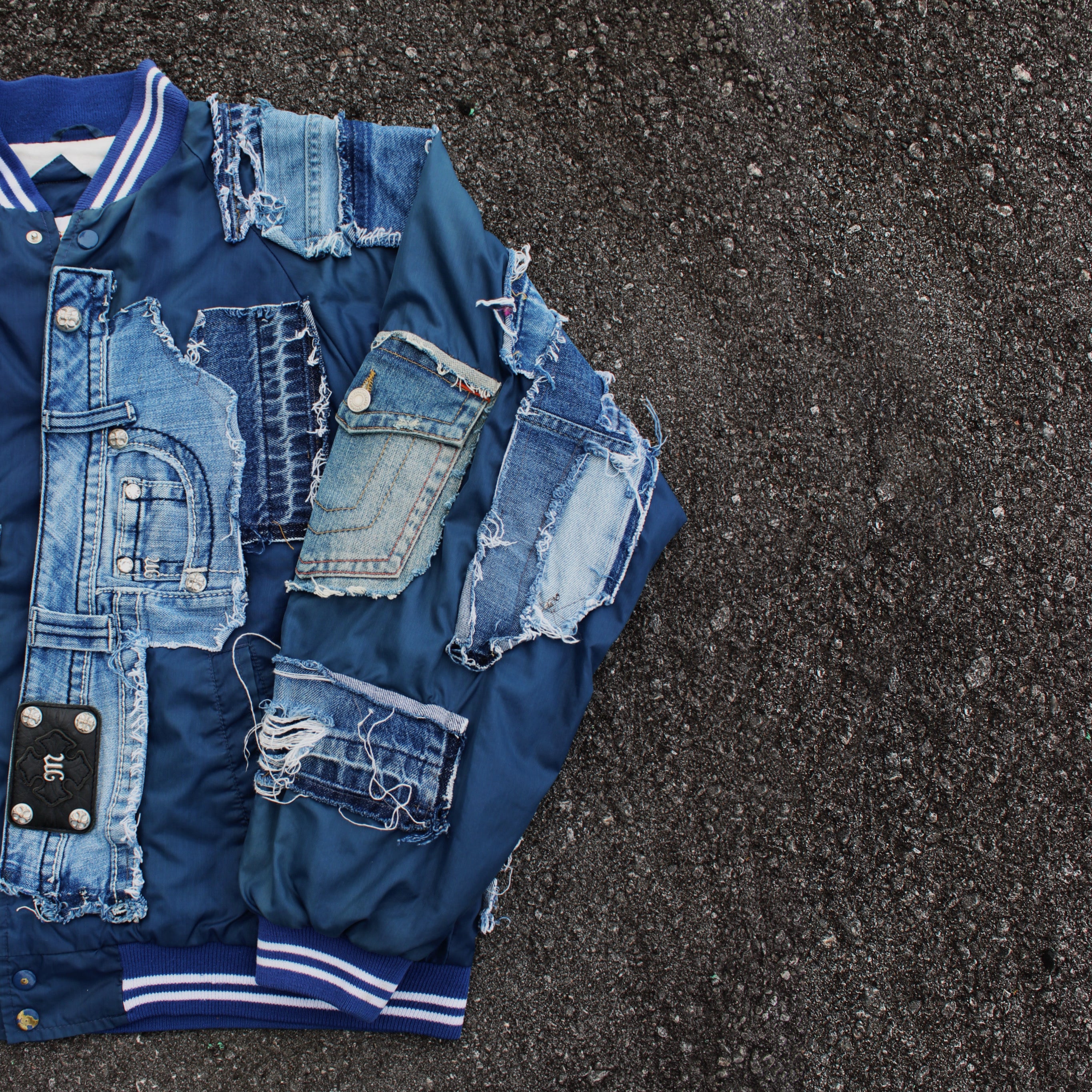 PATCHWORK BOMBER CAMO JACKET