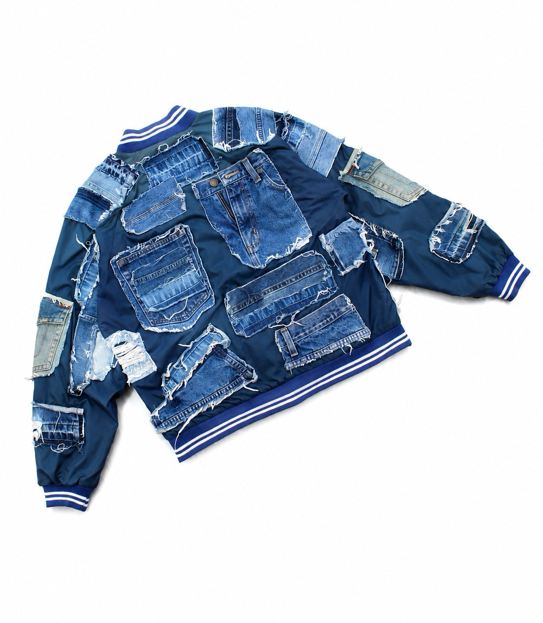 PATCHWORK BOMBER CAMO JACKET
